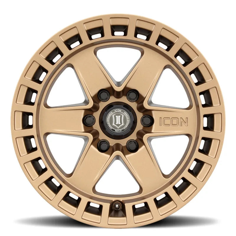 ICON Raider 17x8.5 6x5.5 0mm Offset 4.75in BS Satin Brass Wheel - Additional View 6