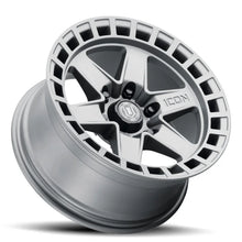 Load image into Gallery viewer, ICON Raider 17x8.5 6x5.5 0mm Offset 4.75in BS Titanium Wheel - Detail View