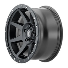 Load image into Gallery viewer, ICON Rebound 17x8.5 5x4.5 0mm Offset 4.75in BS 71.5mm Bore Satin Black Wheel - Detail View