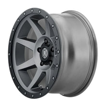 Load image into Gallery viewer, ICON Rebound 17x8.5 5x4.5 0mm Offset 4.75in BS 71.5mm Bore Titanium Wheel - Detail View