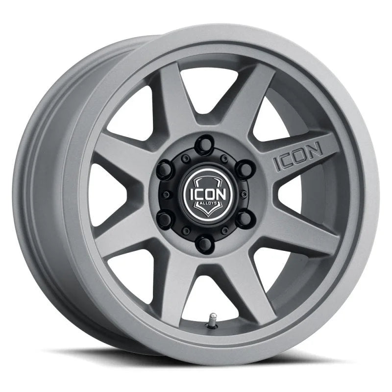 ICON Rebound 17x8.5 5x5 -6mm Offset 4.5in BS 71.5mm Bore Charcoal Wheel - Main Product View