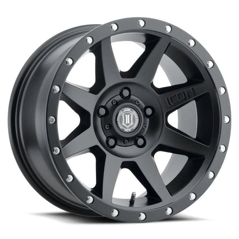 ICON Rebound 17x8.5 5x5.5 0mm Offset 4.75in BS Satin Black Wheel - Main Product View