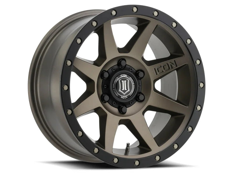 ICON Rebound 17x8.5 6x135 6mm Offset 5in BS 87.1mm Bore Bronze Wheel - Main Product View