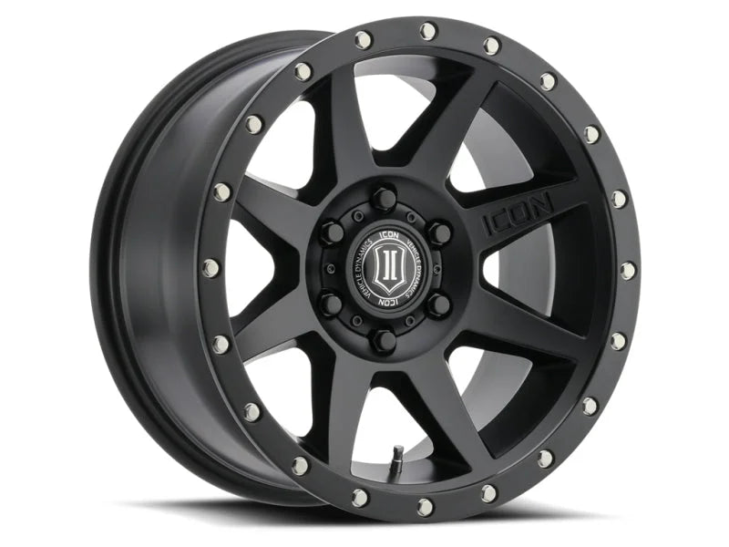 ICON Rebound 17x8.5 6x135 6mm Offset 5in BS 87.1mm Bore Satin Black Wheel - Main Product View