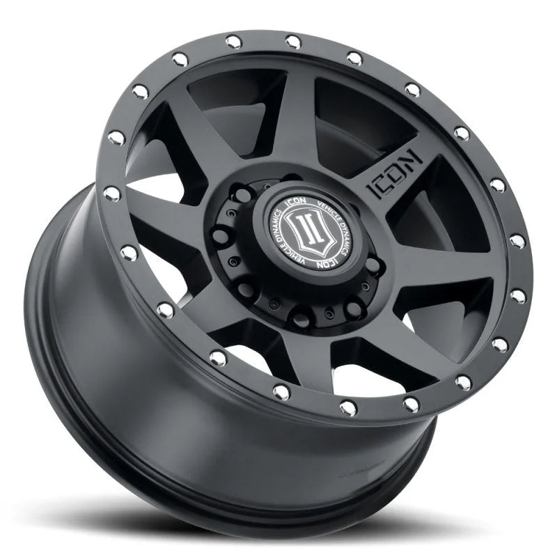 ICON Rebound 17x8.5 8x170 6mm Offset 5in BS 125mm Bore Satin Black Wheel - Additional View 6
