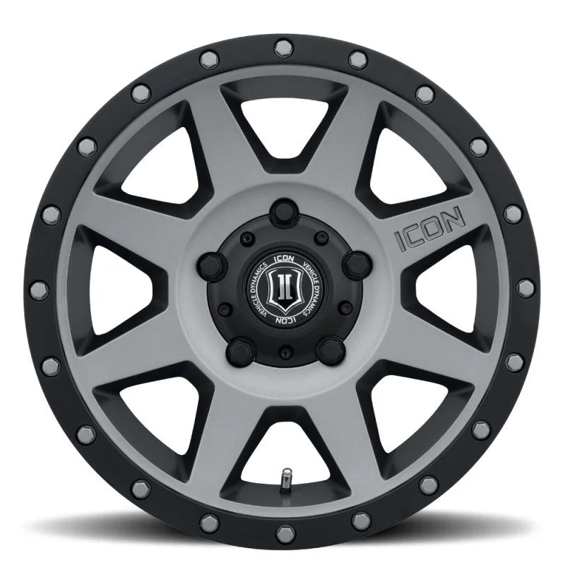 ICON Rebound 18x9 5x150 25mm Offset 6in BS 110.1mm Bore Titanium Wheel - Side View