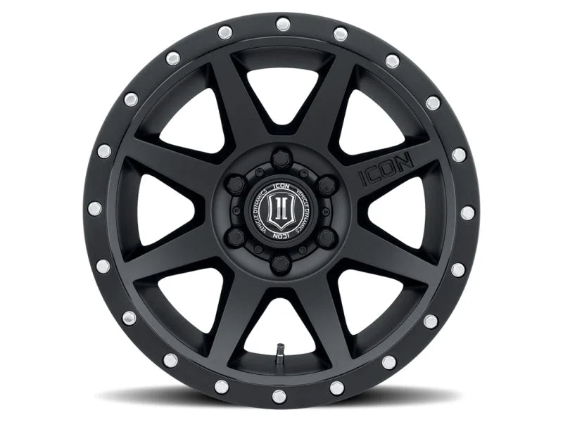 ICON Rebound 18x9 5x5 -12mm Offset 4.5in BS 71.5mm Bore Satin Black Wheel - Side View