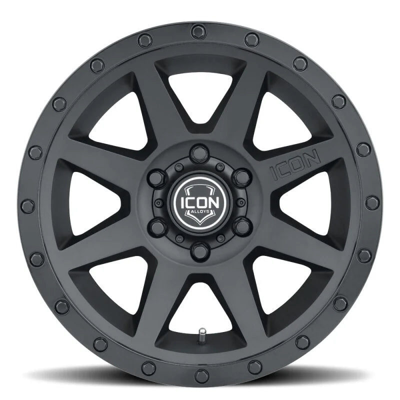 ICON Rebound 18x9 6x135 6mm Offset 5.25in BS 87.1mm Bore Double Black Wheel - Side View