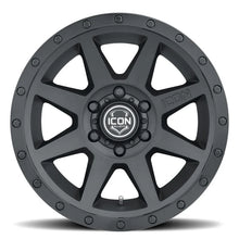 Load image into Gallery viewer, ICON Rebound 18x9 6x135 6mm Offset 5.25in BS 87.1mm Bore Double Black Wheel - Side View