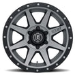 Load image into Gallery viewer, ICON Rebound 18x9 6x5.5 0mm Offset 5in BS 106.1mm Bore Titanium Wheel - Side View