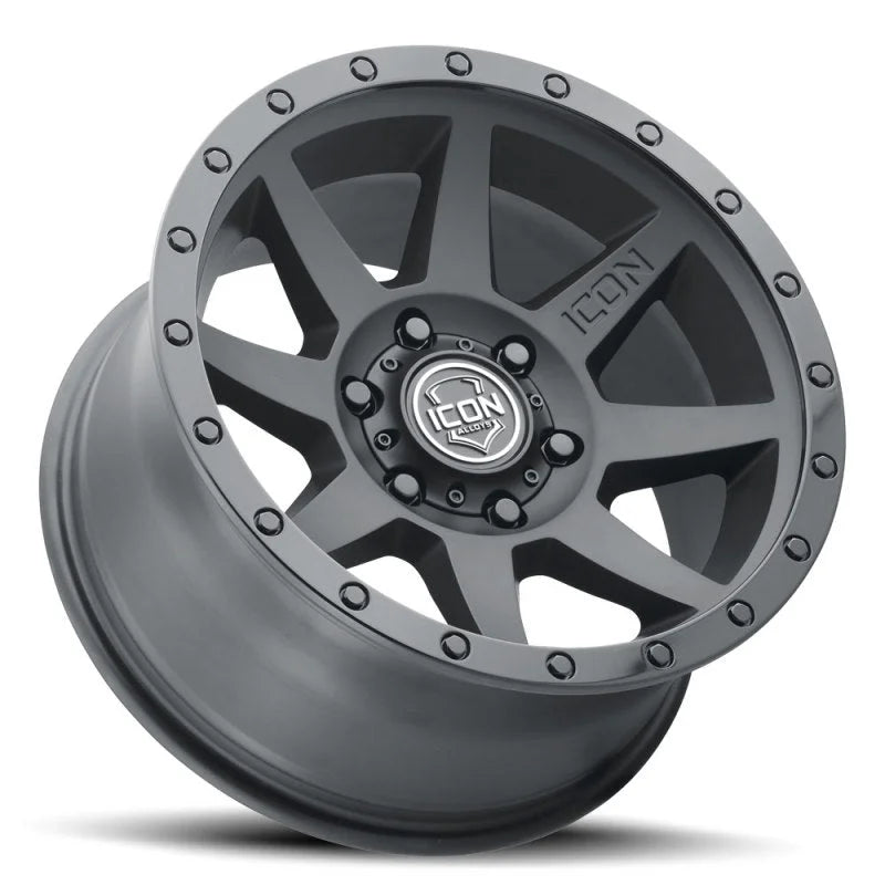 ICON Rebound 18x9 6x5.5 25mm Offset 6in BS 95.1mm Bore Double Black Wheel - Additional View 6