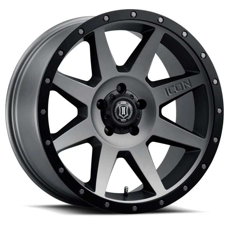 ICON Rebound 20x9 5x5 -12mm Offset 4.5in BS Titanium Wheel - Main Product View