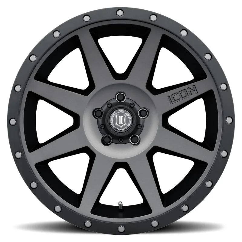 ICON Rebound 20x9 6x5.5 0mm Offset 5in BS Titanium Wheel - Side View