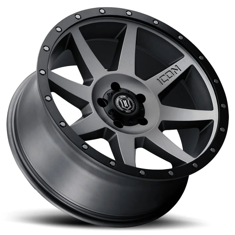 ICON Rebound 20x9 6x5.5 0mm Offset 5in BS Titanium Wheel - Detail View