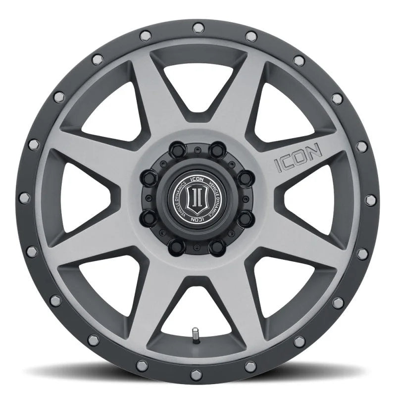 ICON Rebound 20x9 8x180 12mm Offset 5.5in BS Titanium Wheel - Side View