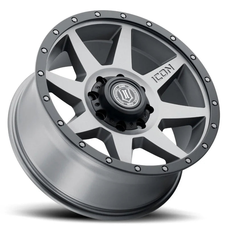ICON Rebound 20x9 8x180 12mm Offset 5.5in BS Titanium Wheel - Detail View