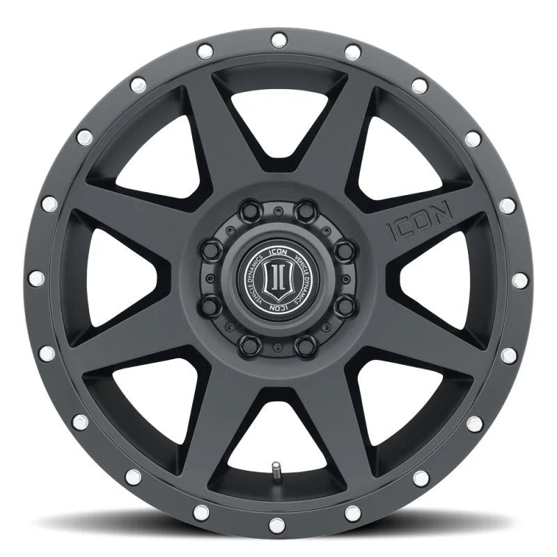 ICON Rebound 20x9 8x6.5 12mm Offset 5.5in BS 121.40mm Bore Satin Black Wheel - Side View