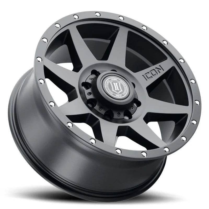 ICON Rebound 20x9 8x6.5 12mm Offset 5.5in BS 121.40mm Bore Satin Black Wheel - Detail View