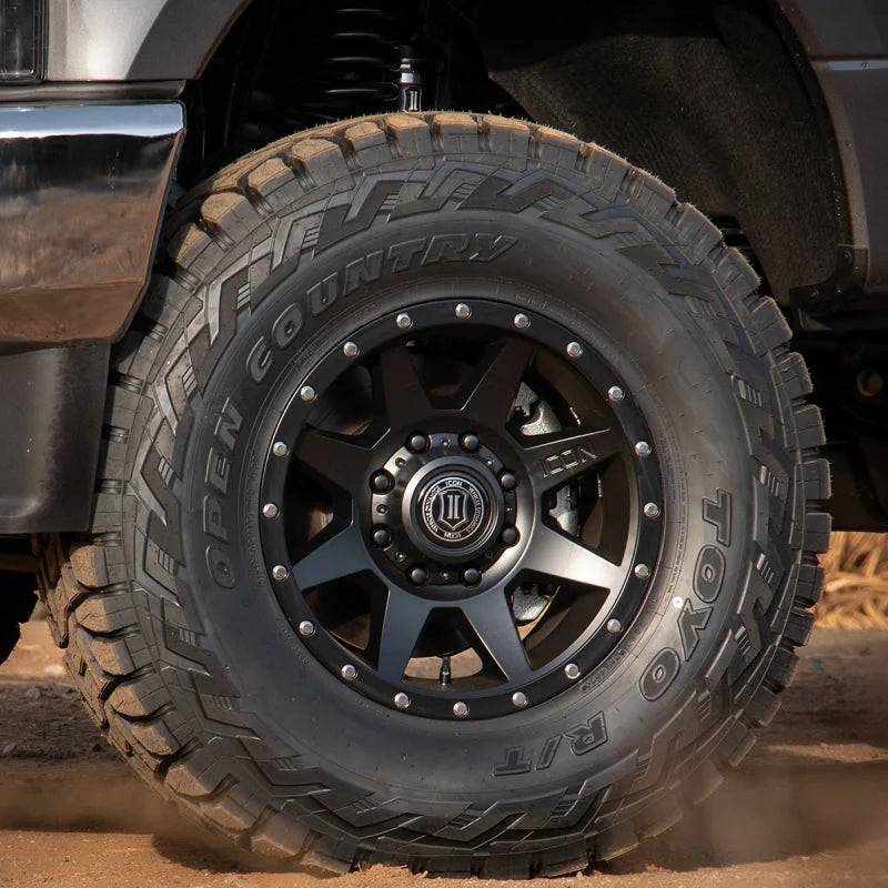 ICON Rebound HD 18x9 8x180 12mm Offset 5.5in BS 124.2mm Bore Satin Black Wheel - Side View