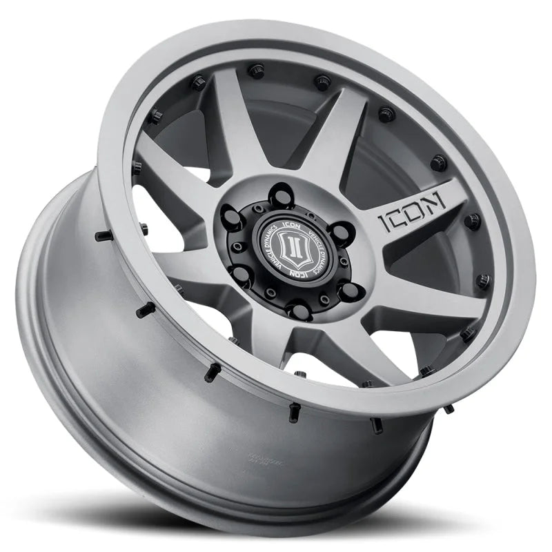ICON Rebound Pro 17x8.5 5x150 25mm Offset 5.75in BS 110.1mm Bore Titanium Wheel - Additional View 6