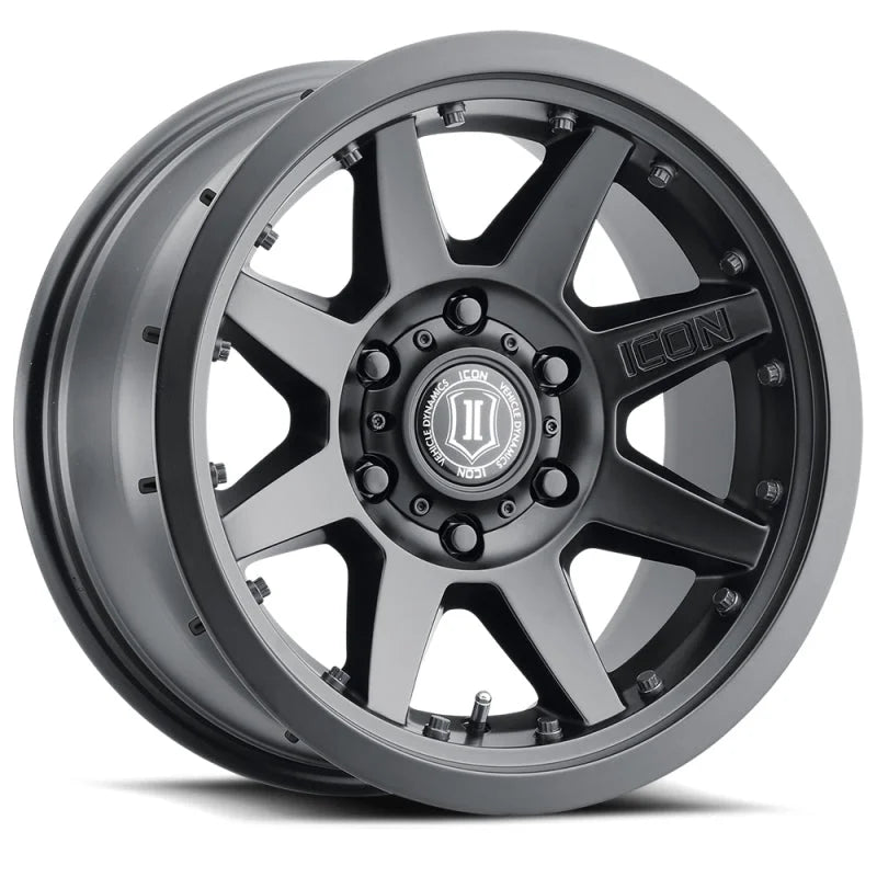 ICON Rebound Pro 17x8.5 5x4.5 0mm Offset 4.75in BS 71.5mm Bore Satin Black Wheel - Main Product View