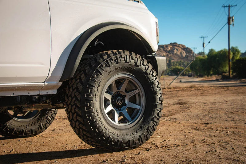 ICON Rebound Pro 17x8.5 6x5.5 25mm Offset 5.75in BS 95.1mm Bore Titanium Wheel - Back View