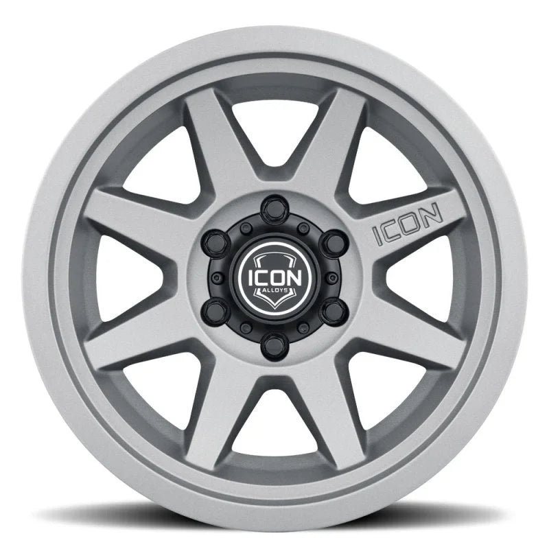 ICON Rebound SLX 17x8.5 6 x 135 6mm Offset 5.75in BS 87.1mm Bore Charcoal Wheel - Side View
