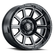 Load image into Gallery viewer, ICON Recoil 20x10 5x150 -24mm Offset 4.5in BS Gloss Black Milled Spokes Wheel - Main Product View