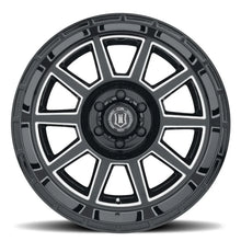 Load image into Gallery viewer, ICON Recoil 20x10 5x5 -24mm Offset 4.5in BS Gloss Black Milled Spokes Wheel - Side View