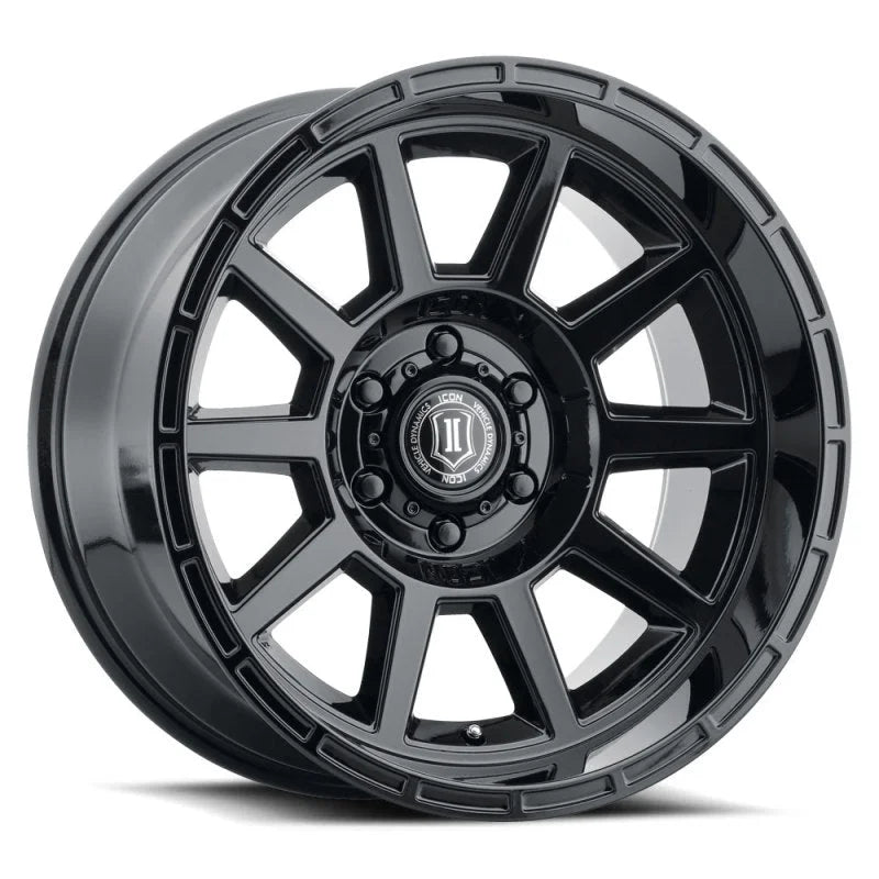 ICON Recoil 20x10 5x5 -24mm Offset 4.5in BS Gloss Black Wheel - Main Product View