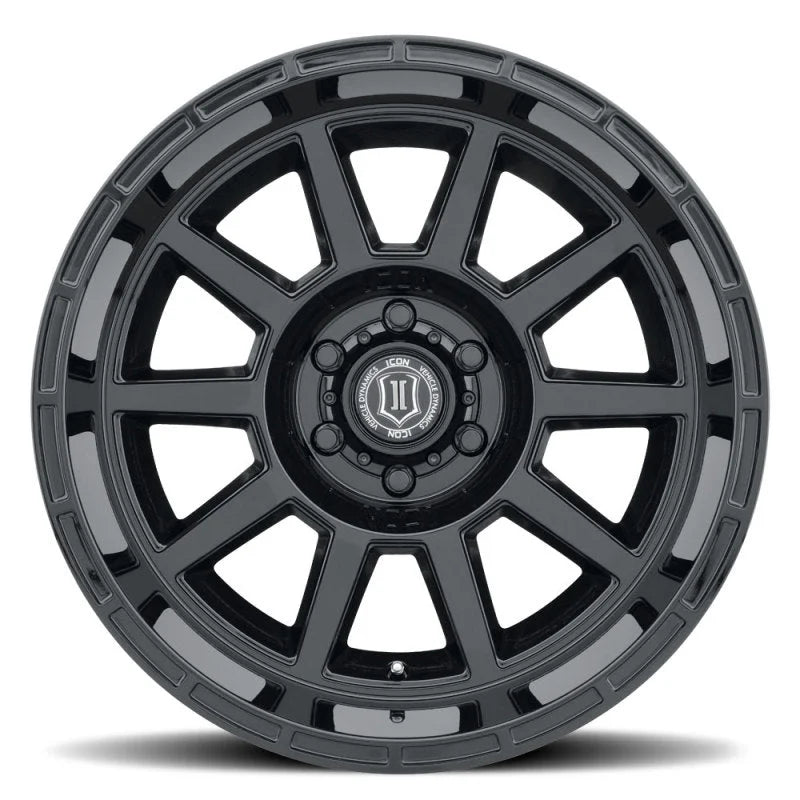 ICON Recoil 20x10 6x135 -24mm Offset 4.5in BS Gloss Black Wheel - Side View