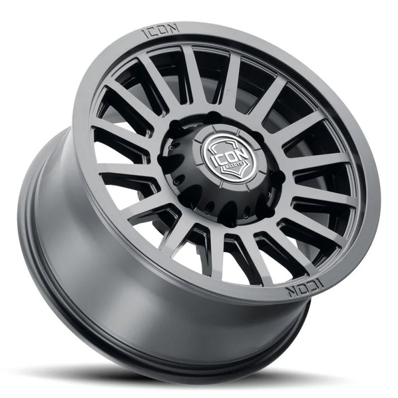 ICON Recon SLX 18x9 8x180 BP 12mm Offset 5.5in BS 124.2mm Hub Bore Satin Black Wheel - Side View