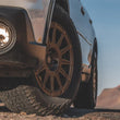 Load image into Gallery viewer, ICON Ricochet 17x8 5x100 38mm Offset 6in BS Satin Gold Wheel - Side View