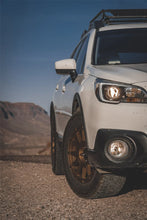 Load image into Gallery viewer, ICON Ricochet 17x8 5x100 38mm Offset 6in BS Satin Gold Wheel - Back View