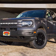 Load image into Gallery viewer, ICON Ricochet 17x8 5x108 38mm Offset 6in BS Satin Black Wheel - Back View