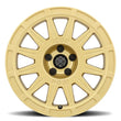 Load image into Gallery viewer, ICON Ricochet 17x8 5x4.5 38mm Offset 6in BS - Gloss Gold Wheel - Side View
