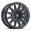 Load image into Gallery viewer, ICON Ricochet 17x8 5x4.5 38mm Offset 6in BS Satin Black Wheel - Main Product View
