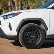 Load image into Gallery viewer, ICON Ricochet 17x8 5x4.5 38mm Offset 6in BS Satin Black Wheel - Side View