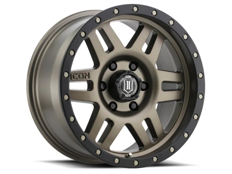 ICON Six Speed 17x8.5 6x5.5 25mm Offset 5.75in BS 108.1mm Bore Bronze Wheel - Main Product View