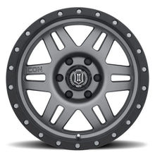 Load image into Gallery viewer, ICON Six Speed 17x8.5 6x5.5 25mm Offset 5.75in BS 108.1mm Bore Titanium Wheel - Installation View