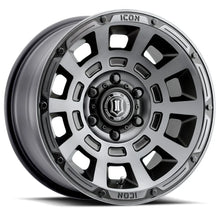 Load image into Gallery viewer, ICON Thrust 17x8.5 5x5 -6mm Offset 4.5in BS Smoked Satin Black Tint Wheel - Main Product View