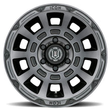 Load image into Gallery viewer, ICON Thrust 17x8.5 5x5 -6mm Offset 4.5in BS Smoked Satin Black Tint Wheel - Side View