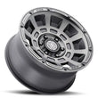 Load image into Gallery viewer, ICON Thrust 17x8.5 6x120 0mm Offset 4.75in BS Smoked Satin Black Tint Wheel - Detail View