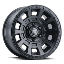 Load image into Gallery viewer, ICON Thrust 17x8.5 6x135 6mm Offset 5in BS Satin Black Wheel - Main Product View