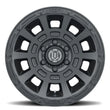 Load image into Gallery viewer, ICON Thrust 17x8.5 6x135 6mm Offset 5in BS Satin Black Wheel - Side View