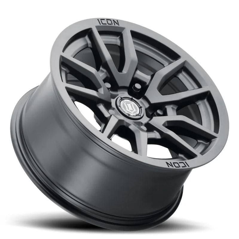 ICON Vector 5 17x8.5 5x5 -6mm Offset 4.5in BS 71.5mm Bore Satin Black Wheel - Detail View