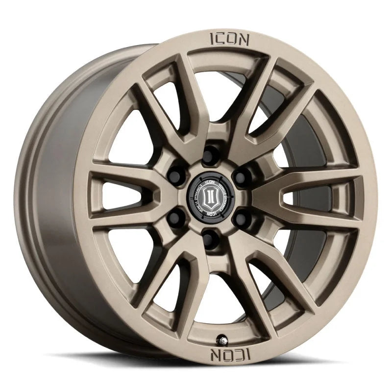 ICON Vector 6 17x8.5 6x135 6mm Offset 5in BS 87.1mm Bore Bronze Wheel - Main Product View
