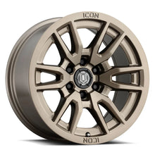 Load image into Gallery viewer, ICON Vector 6 17x8.5 6x135 6mm Offset 5in BS 87.1mm Bore Bronze Wheel - Main Product View