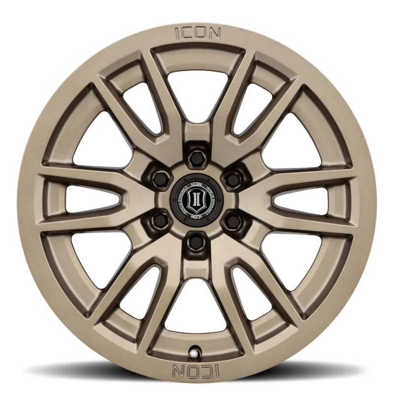 ICON Vector 6 17x8.5 6x5.5 0mm Offset 4.75in BS 106.1mm Bore Bronze Wheel - Side View