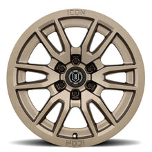 Load image into Gallery viewer, ICON Vector 6 17x8.5 6x5.5 0mm Offset 4.75in BS 106.1mm Bore Bronze Wheel - Side View